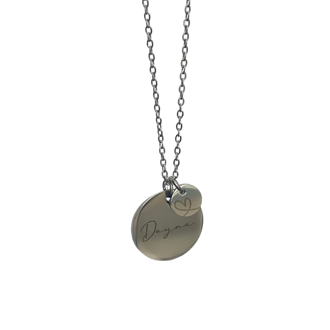 Personalisierte Kette mit Herz (Silber)