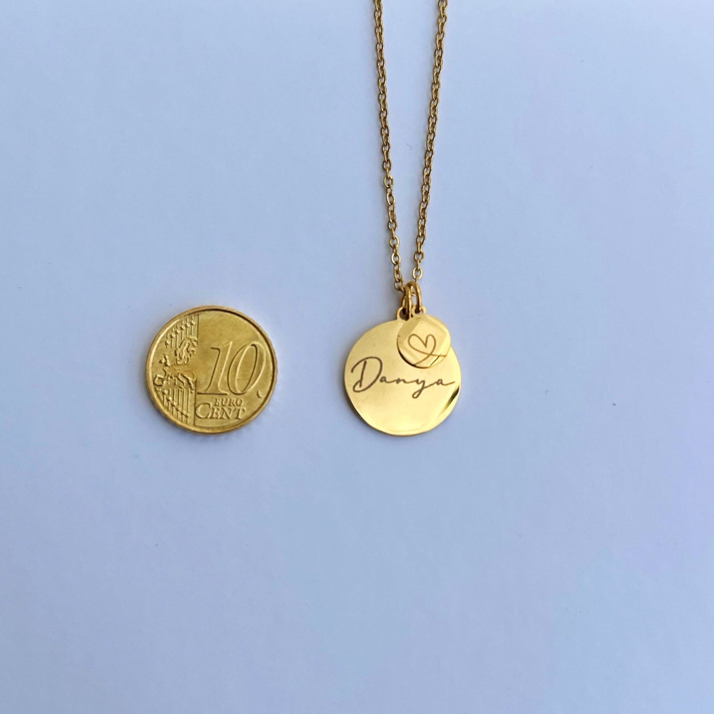 Personalisierte Kette mit Herz (Silber)