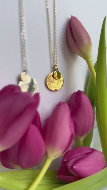 Personalisierte Kette mit Herz (Silber)
